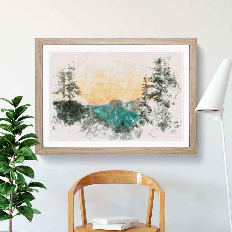 Mount Rainer in Washington - Framed Print, Oak Framed, 45cm H x 63cm W x 2cm D