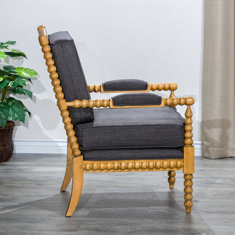 Fauteuil Spindle, chêne vieilli, gris anthracite