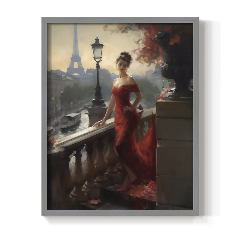 WOMEN Series CDLXXII Framed Print - Solid Wood, Grey, 11" H x 9" W