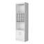 Bar blanc avec espace de rangement pour le vin - armoire de 71,1 po de hauteur, 2 portes, 15 tablettes pour organiser les boissons de 71,1 po de hauteur, tablettes, bois d'ingénierie-1091883198