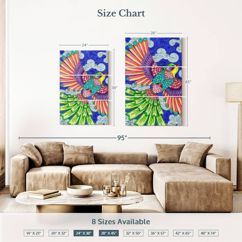Brampt Winged Things, couleur IV, H 38 po x l 24 po