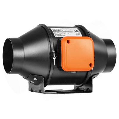 Ventilateur de conduit en ligne, ventilateur d'extraction silencieux de 4 pouces et 205 pi³ / min avec moteur EC, avec régulateur d'humidité pour booster de refroidissement, tentes de culture, culture hydroponique