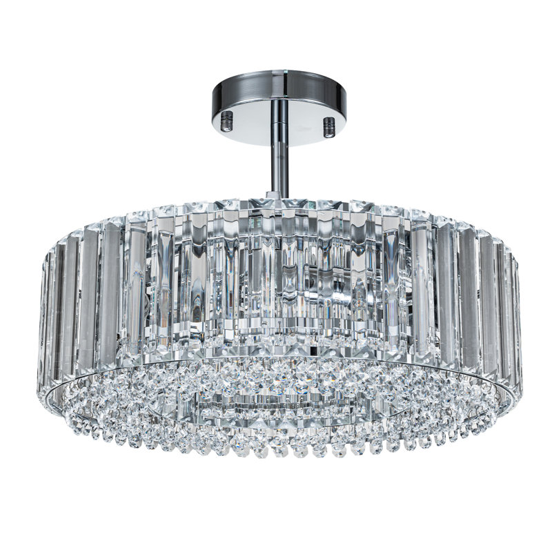 Irenej Semi Flush Mount, Polished Chrome