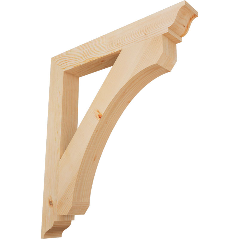Support en bois rustique traditionnel BKTLEC01, Douglas (lisse), H 34 po x l 3,5 po x P 30 po