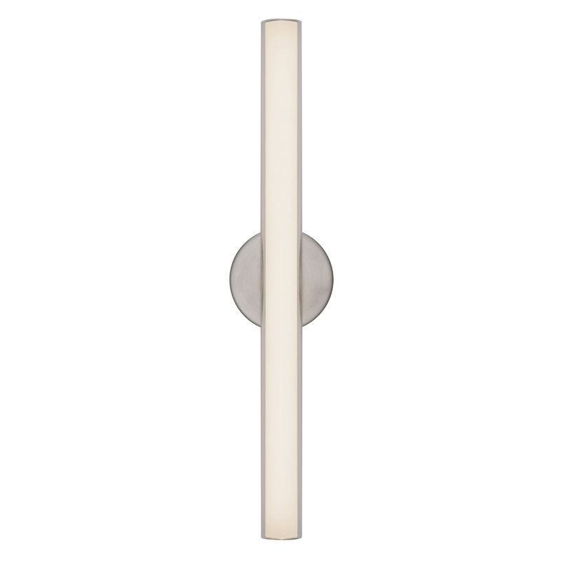 Tole 24-in Black dimmable LED Wall Sconce, Nickel