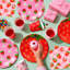 Vaisselle Strawberry Birthday, ensemble de vaisselle 93 pièces Strawberry Party