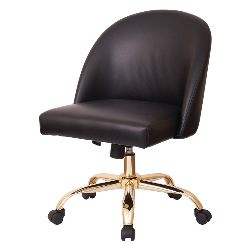 Task Chair, Faux Leather Black