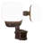 Kurman 2 Light LED Outdoor Motion Sensor Adjustable Security Flood Light Bronze