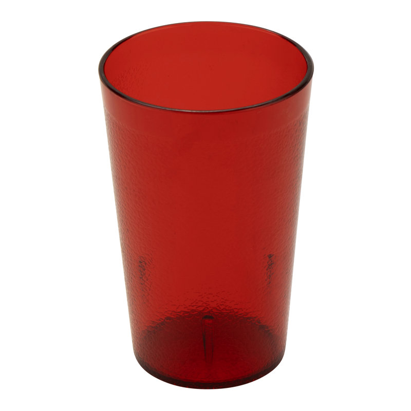 GET Gobelets de restaurant en plastique robustes, Rouge, 9,5 oz