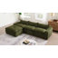 Canapé de 116 po entièrement compressé avec mousse haute densité, aucun assemblage requis, conception sans pieds sans cadre, dossier et coussin de siège intégrés, combinaison libre, chenille de particules-939177135