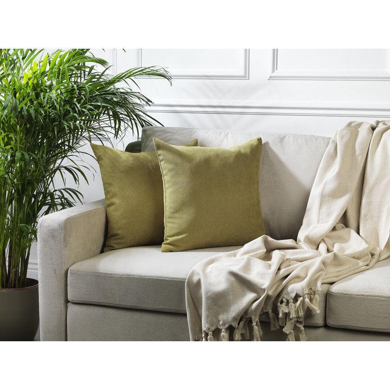 Housses de coussin décoratif, H 18 po x l 18 po, Vert olive