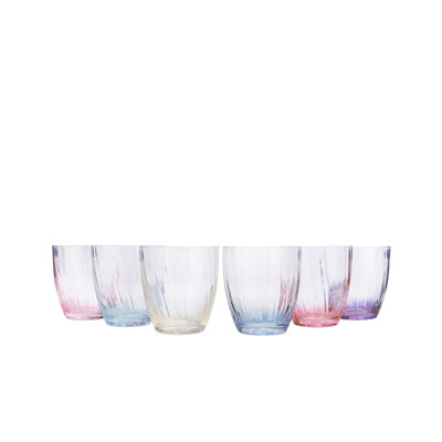 Verres à whisky écossais multicolores en cristal 10 oz Kate Crystalex Bohemia, lot de 6