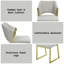 Two Upholstered Side Chairs With Stainless Steel Legs