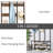 Haga Metal Freestanding 12 - Hook Coat Rack