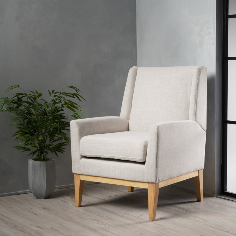 Samiya 72.39Cm Wide Polyester Armchair, Beige Polyester