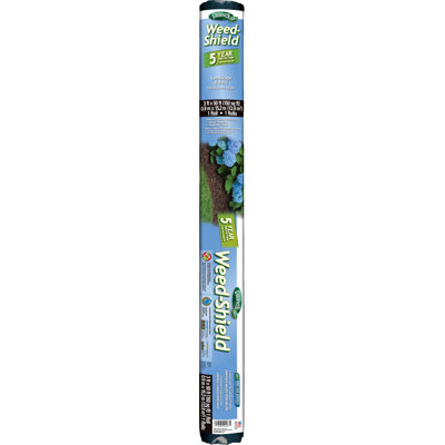 5-Year Weed-Shield Landscape Fabric, 5ft x 50ft Black Polyethylene Roll, by Dalen Products