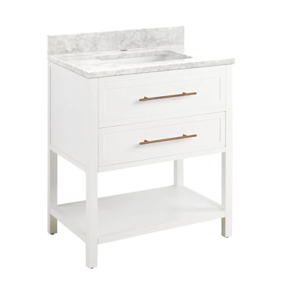 30" Robertson Single Bathroom Vanity Set with Rectangular Undermount Sink