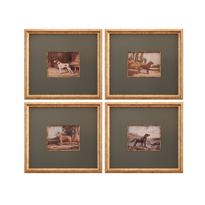 Middleton Rustic Dog Gallery Wall Frame - Set of 4