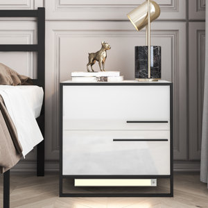 Jaiona 2 - Drawer Nightstand with Human Sensor Light