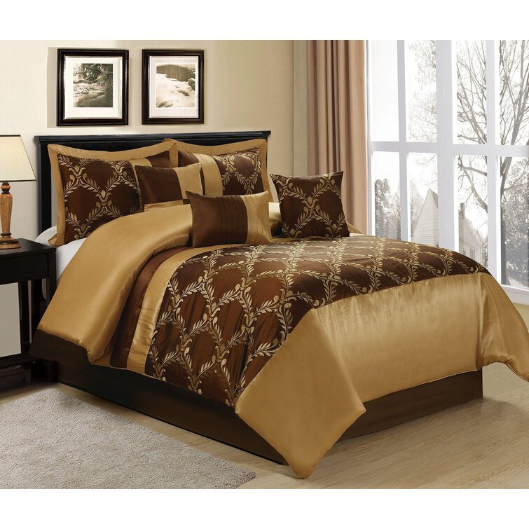 Grand Avenue 7-Piece Burgundy Queen Comforter Set in the Bedding Sets  department at