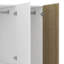 Armoire 6 portes en bois avec 4 tiroirs à l'intérieur, tablettes, rail suspendu
