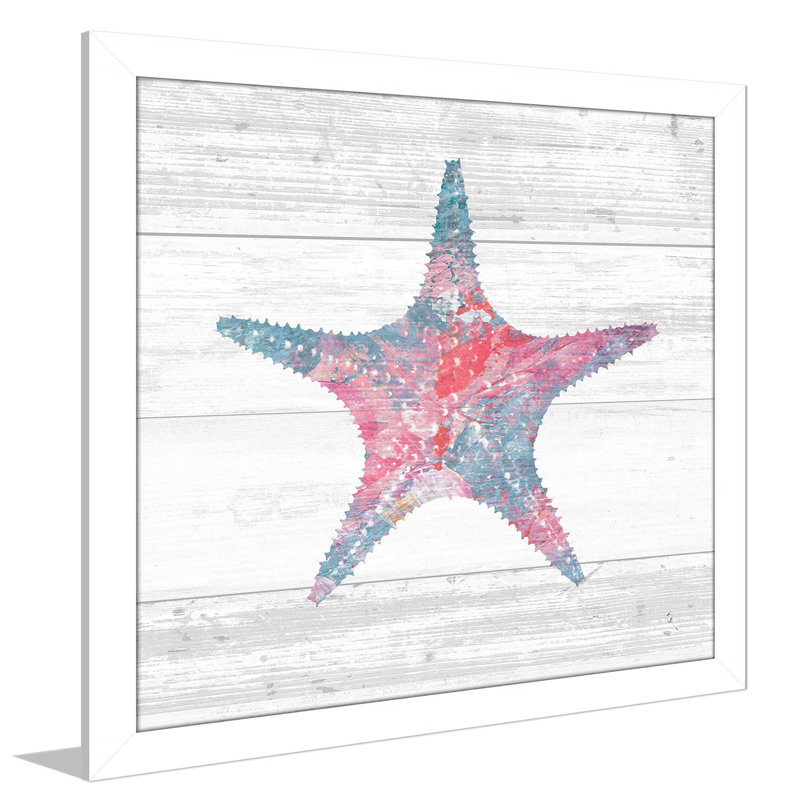 «Ocean Life IV», reproduction d'aquarelle sur toile, H 21,5 po x l 21,5 po x P 0,75 po, Cadre blanc