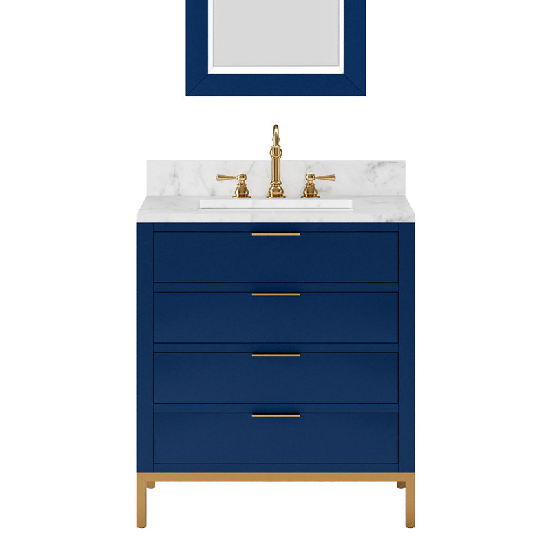 30'' W Single Vanity, Monarch Blue, No, 30"
