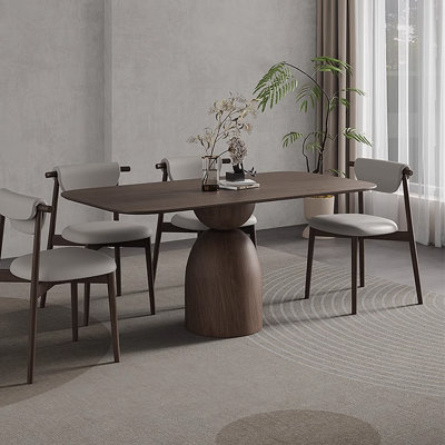 Tanusha Solid Wood Base Dining Table