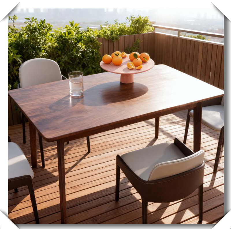 Table Mid-Century facile à nettoyer avec finition peinte, Noyer