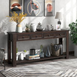 Hagberg Console Table Sofa Table with Storage Drawers and Bottom Shelf for Entryway Hallway,Entryway Table