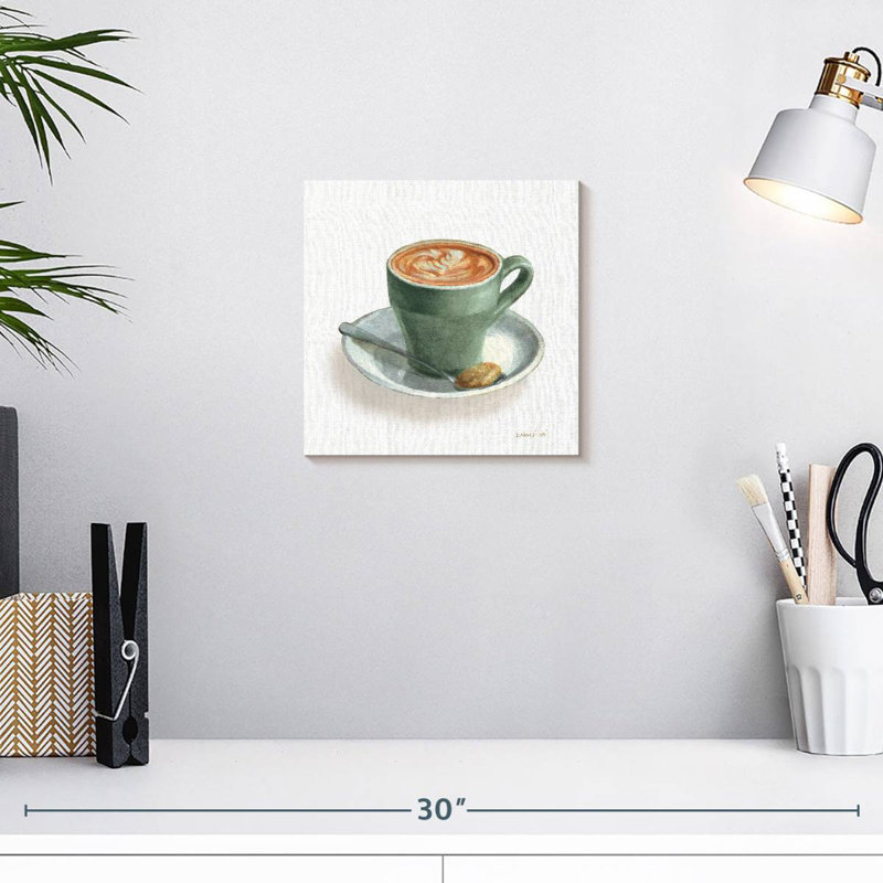 Wake Up Coffee Linen Sage, 10" H x 10" W