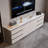 Gray Rectangular Solid Wood TV Stands-108491285