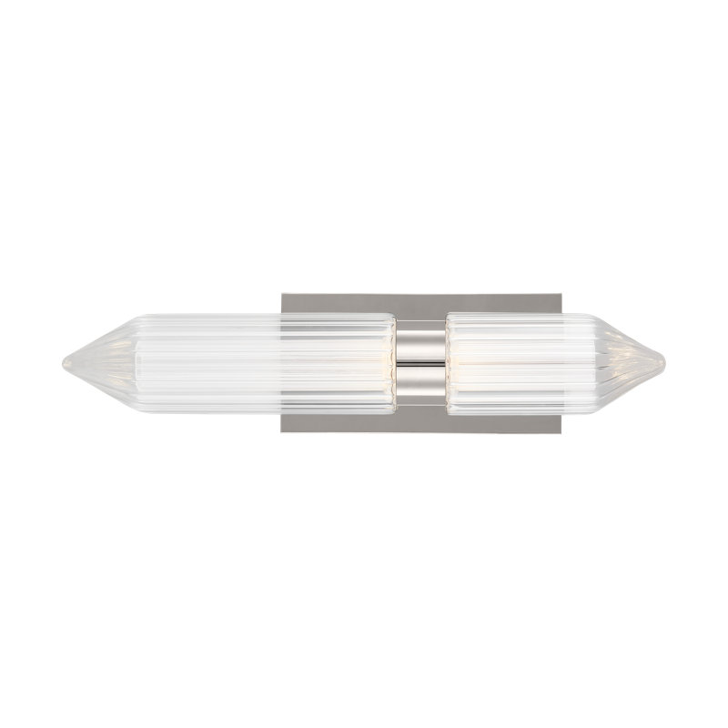 Langston Large Wall Sconce, Polished Nickel, 277 V