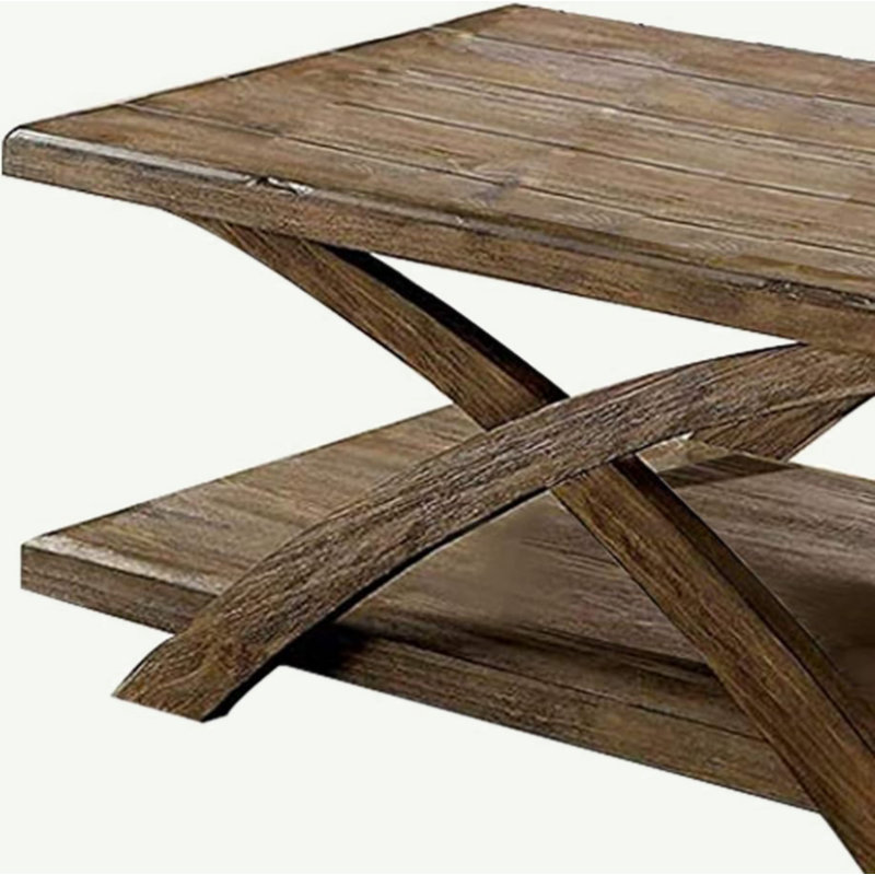 Superbe table basse 1pc avec finition noyer foncé