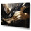 Marbre captivant doré et noir II - art abstrait sur toile marbrée
