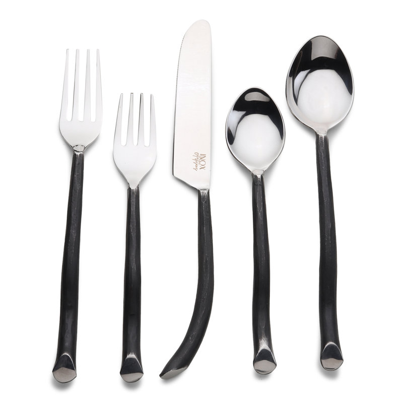 Ensemble de couverts Inox Twig Design, Noir