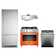 Bertazzoni 4 Piece Kitchen Appliance Package with Bottom Freezer Refrigerator , Gas Freestanding Range , Built-In Dishwasher , and Under Cabinet Range Hood