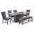 Dark Grey and Gray Washed Dining Table