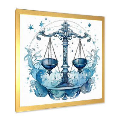 Balance signe zodiaque III sur toile