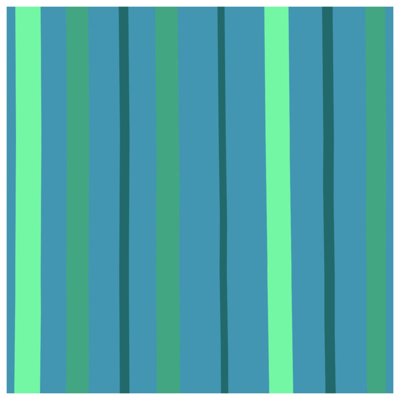 Green Blue Stripes Quilted Bedspread All Sizes, King