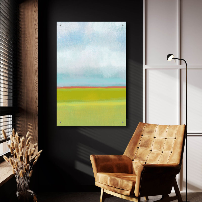 'Meadow 1' by Jan Weiss Acrylic Glass Wall Art, 36" H x 24" W x 0.2" D