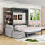 Wood Murphy Bed with Sofa and Storage-1319223903
