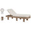 Chaise longue d'extérieur en oléfine beige Audiel-129907350