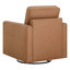 Fauteuil d'appoint pivotant en cuir véritable Weston-117357148