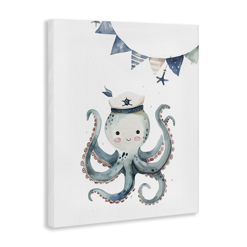  «Cute Octopus Sailor» par LSR Design Studio, H 30 po x l 24 po
