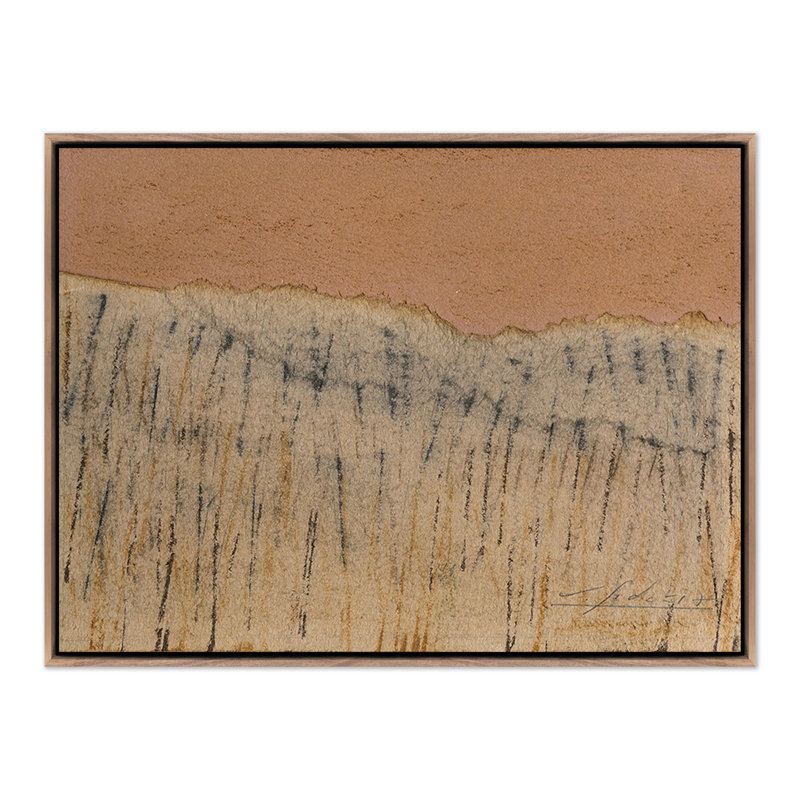 No. 17 Print by Valeria Sidanez, Rustic Walnut Canvas Floater Framed, 24" H x 32" W