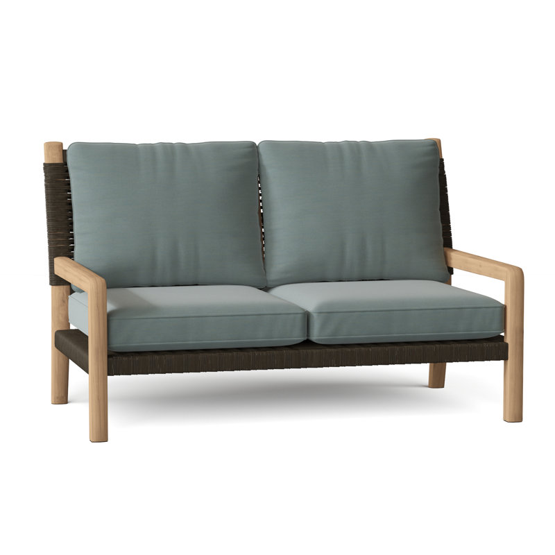 Hudson Outdoor 2 - Seat Loveseat, Hudson Charcoal Lace, Perigold Play Navy