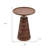 21" Cream Iron Round End Table