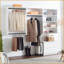 Systèmes de placard, placard mural modulaire moderne en bois Devi | Blanc | Bois