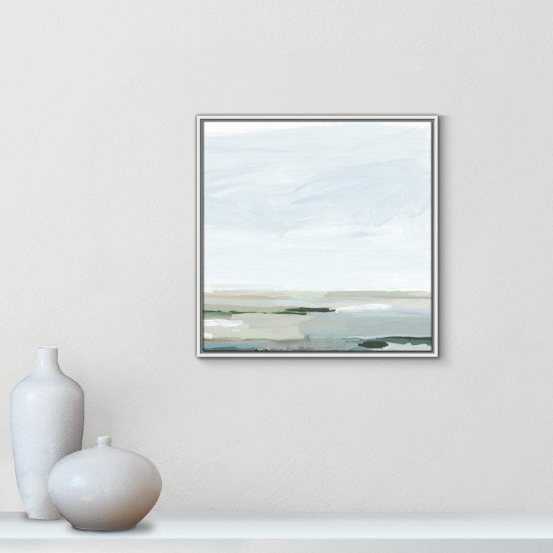 Catrena Pure Stillness - Floater Frame Painting Print on Canvas, 25.5" H x 25.5" W, White